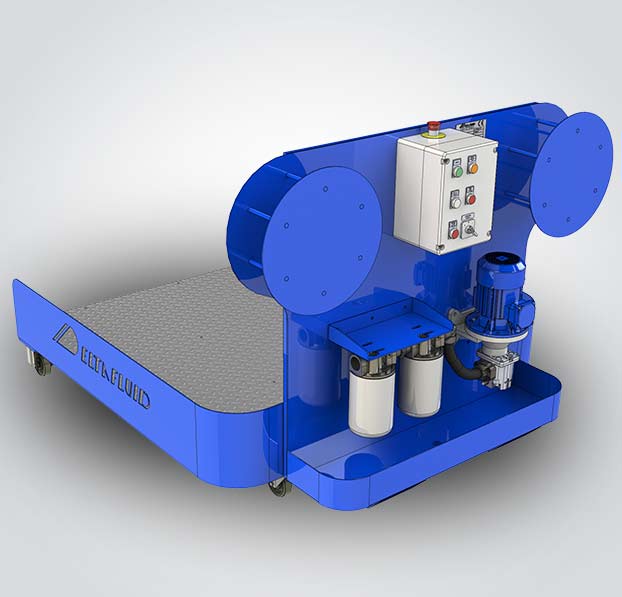 fluidcare pulizia olio nuovo -carrello dialisi porta contenitori